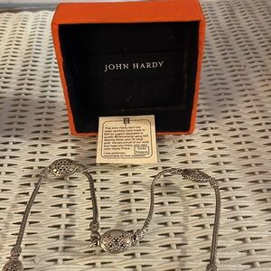 . JOHN HARDY 925 Sterling Silver & 18K Gold dot necklace. 22”